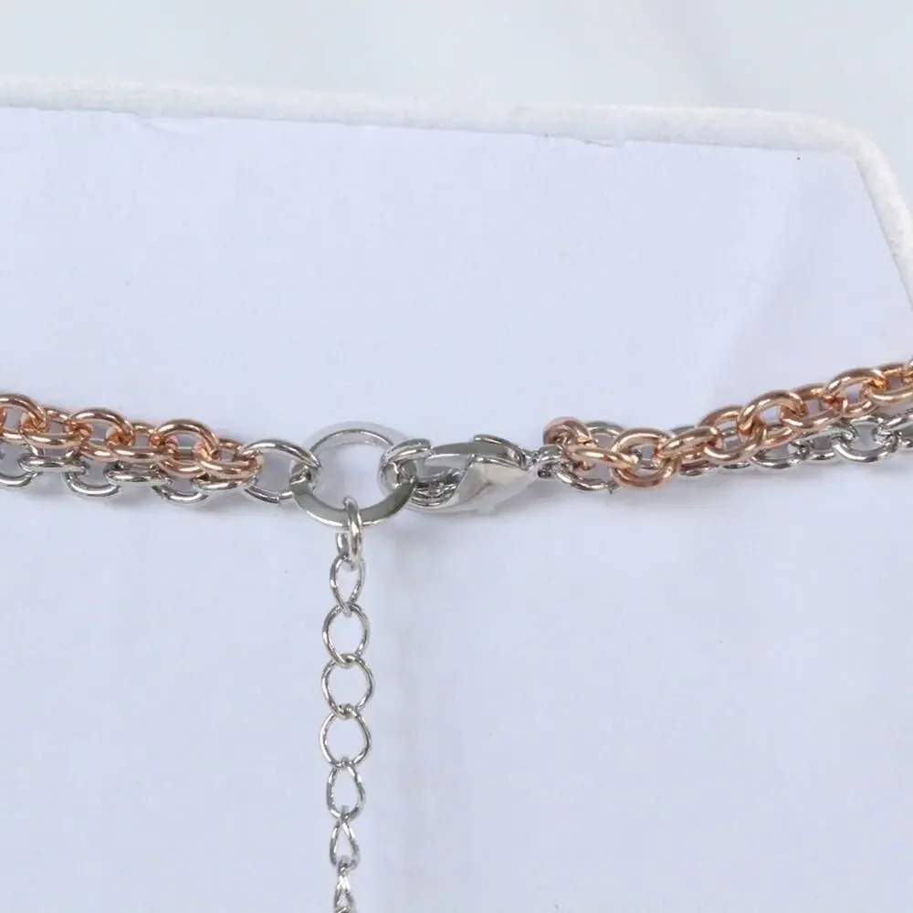 NEW Necklace Double Strand Rough Cut